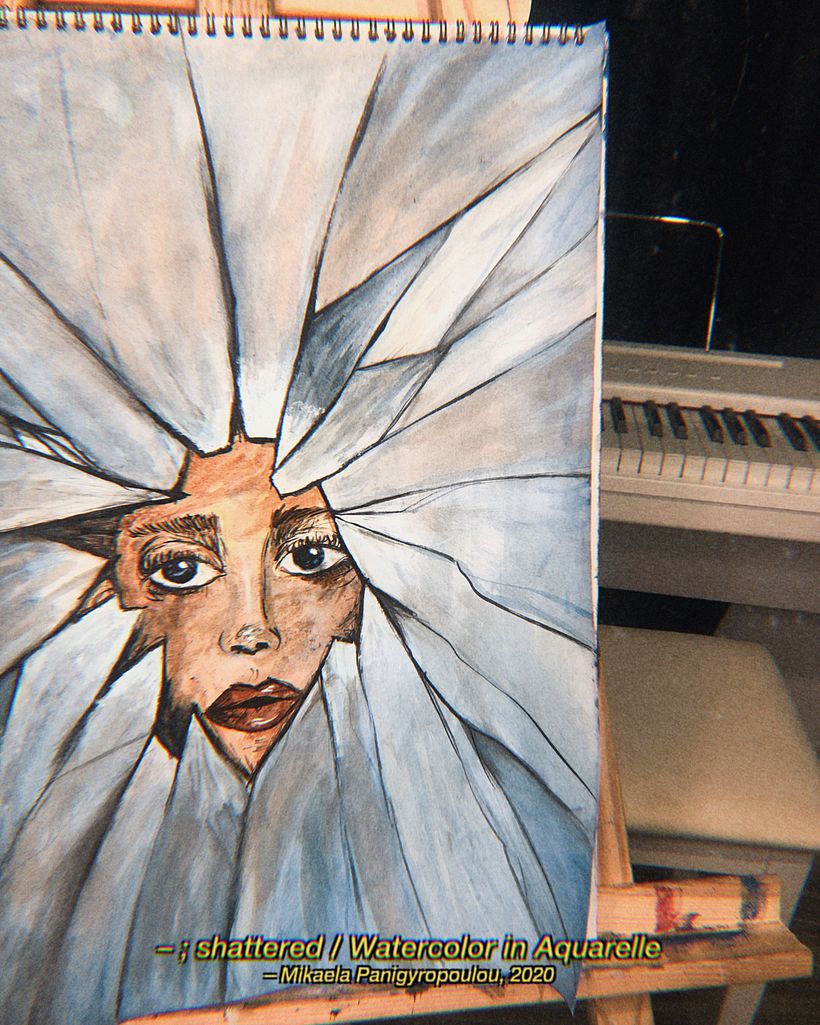 ; shattered / Watercolour in Aquarelle