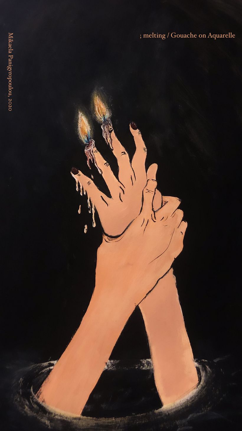 ; melting / Gouache in Aquarelle 