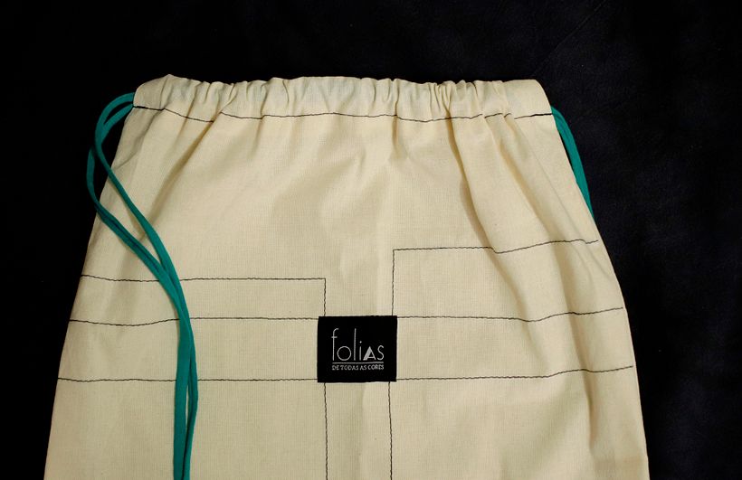 Saco de tecido para as bolsas