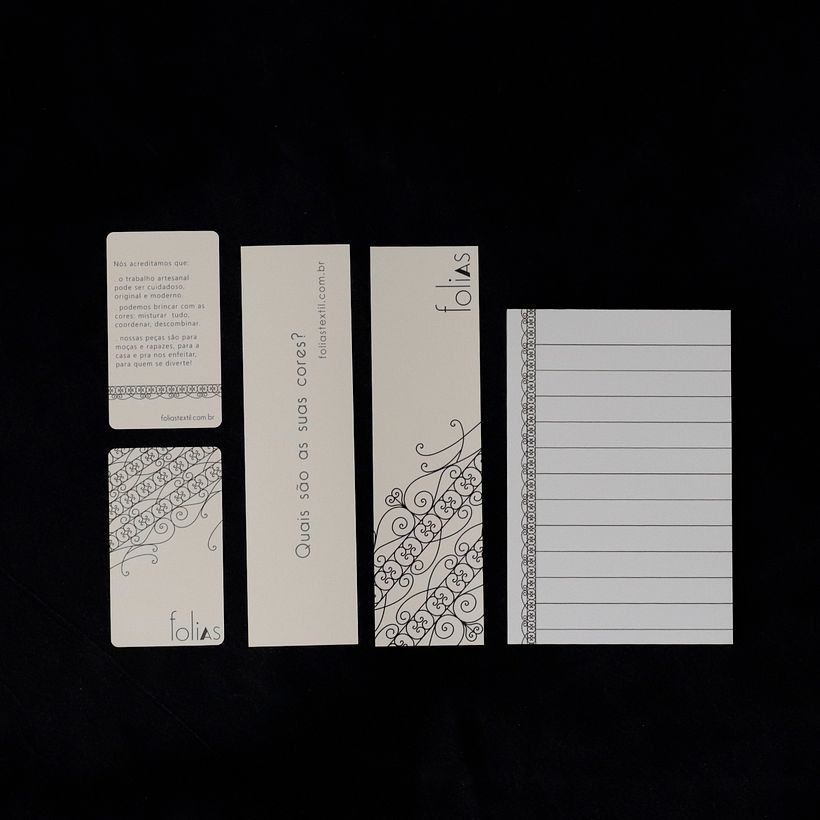 Material já existente e que eu precisava aproveitar: tag, marcador de livros e bloco de notas