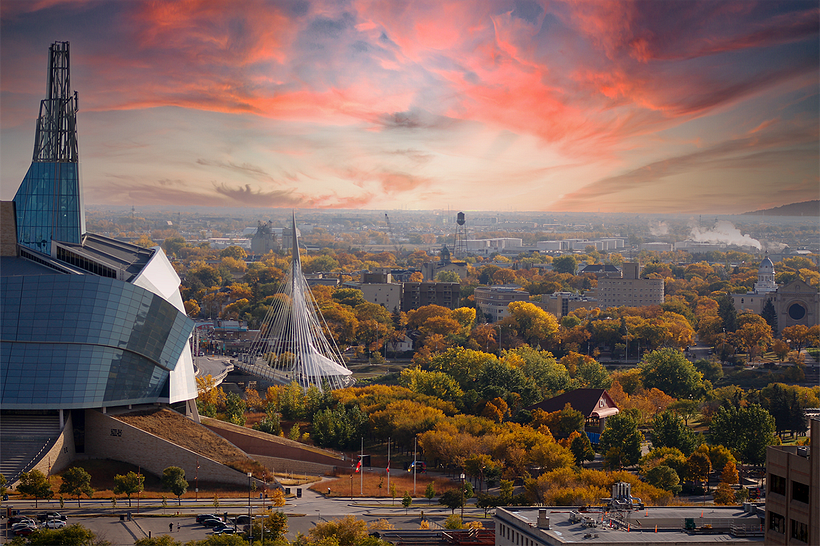 Canadian Museum for Human Rights - red sky ps 