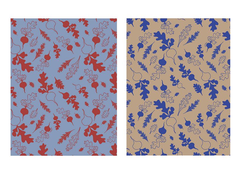 Radish & Rocket Pattern Variation 