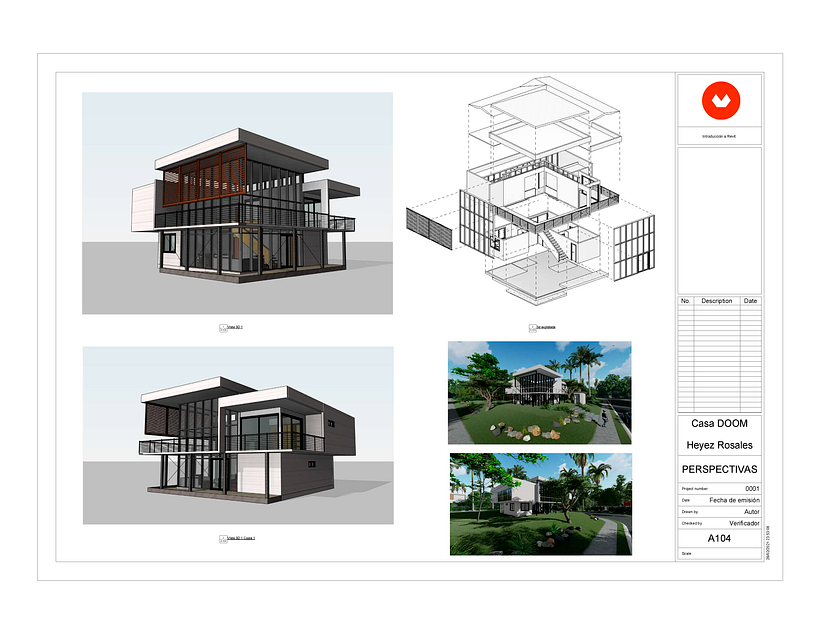 Perspectivas, Modelo Explotado y Render