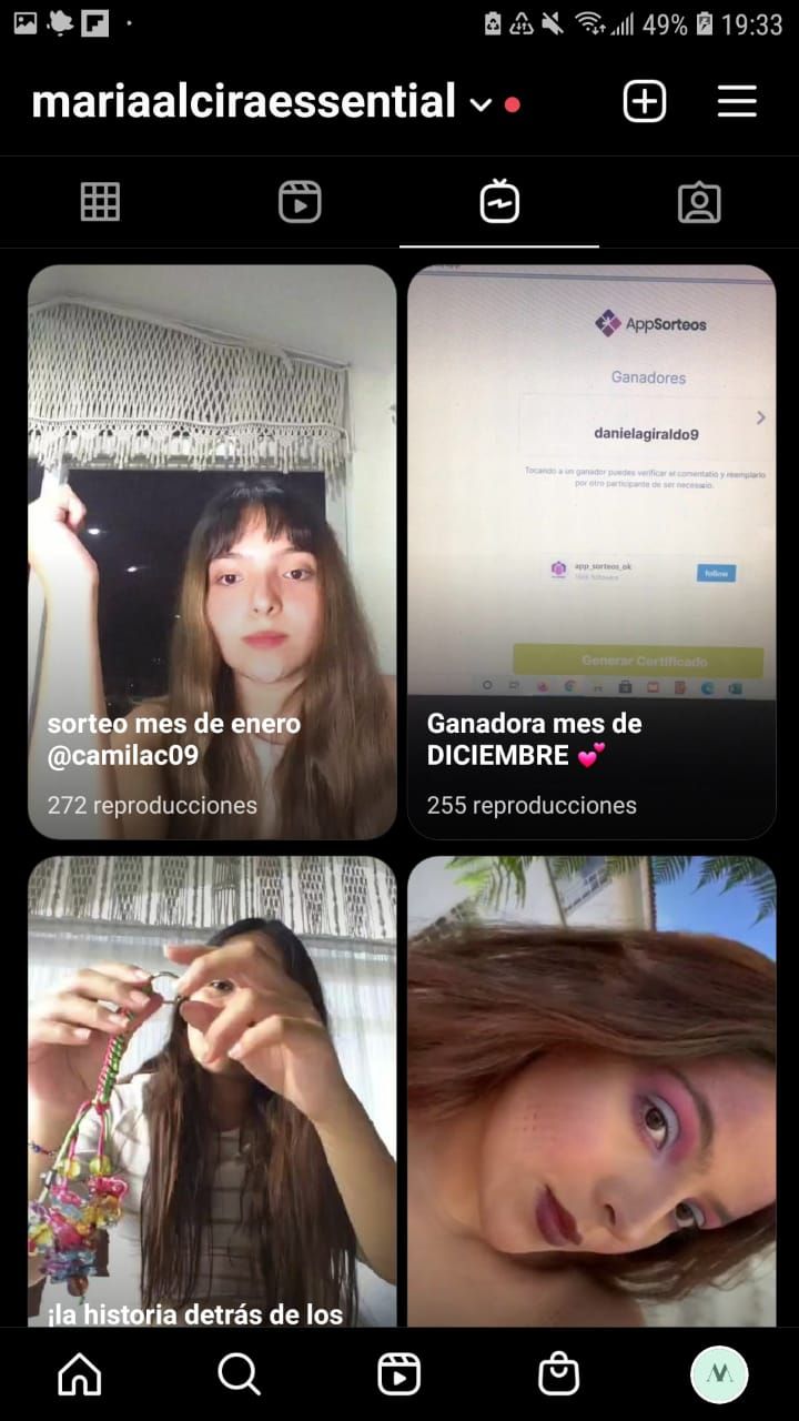 IGTV de sorteos y historias contadas, maquillajes, hacer un contenido interesante para la página!