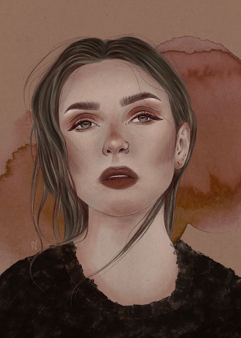 Meu projeto do curso: Retrato Ilustrado com Procreate 1