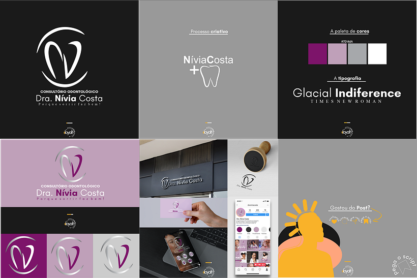 Identidade Visual, Logotipo - Consultório Dra Nívia Costa 12