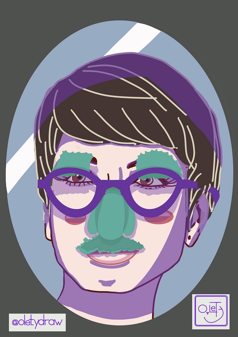 "Quiero salir"  3/3, ilustración digital