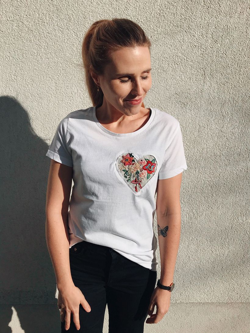 I heart embroidery tshirt 4