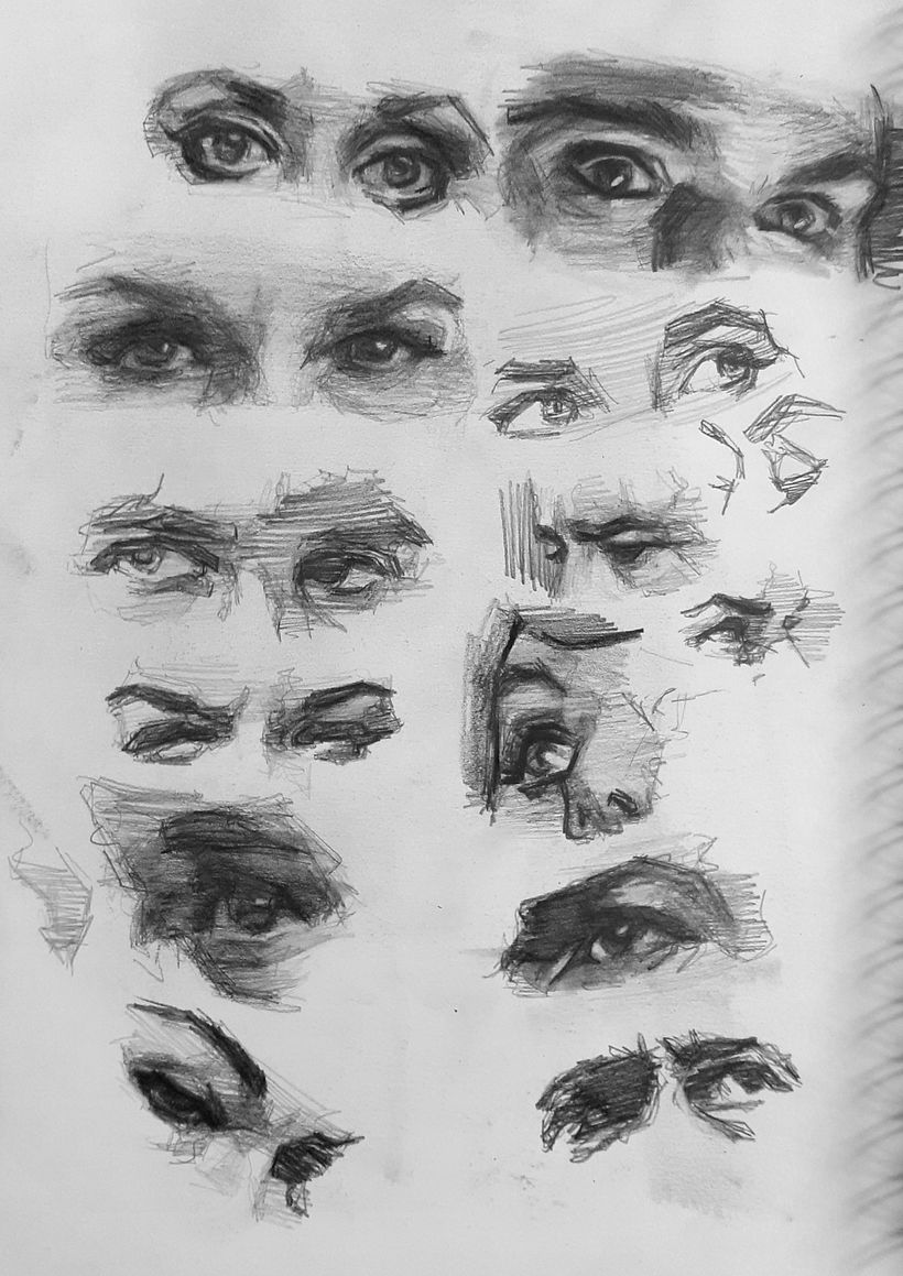 Don't be afraid of drawing eyes!  Practice as much as you can