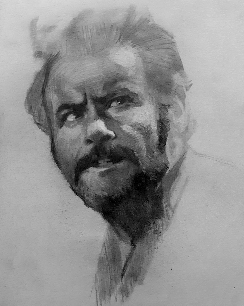 Tuco - graphite on paper. A great acting performance in The Good, The Bad and The Ugly