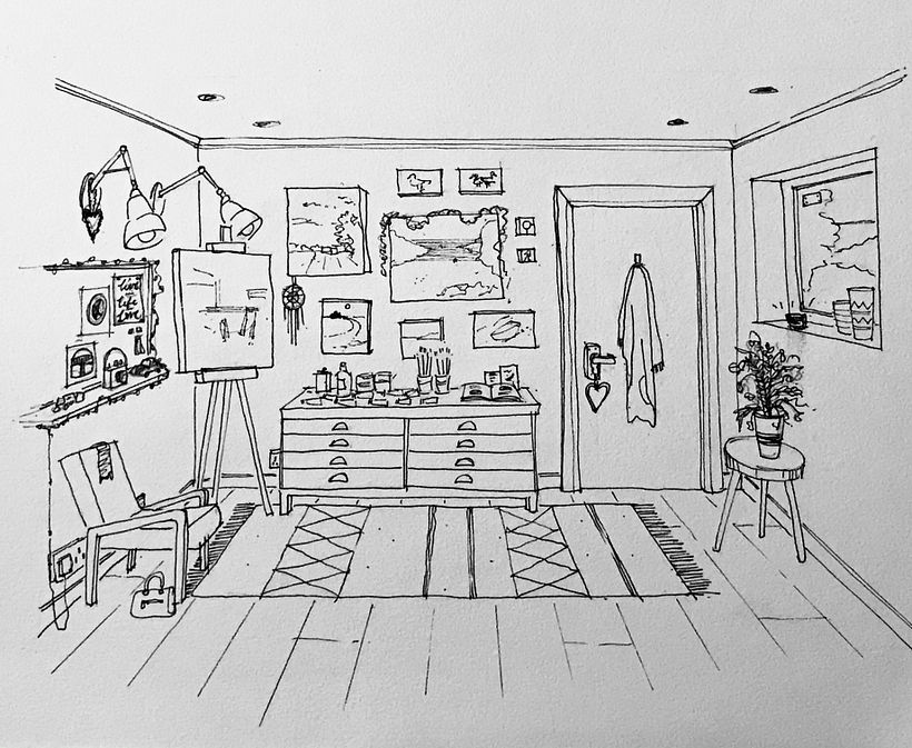 One Point perspective of my dream room