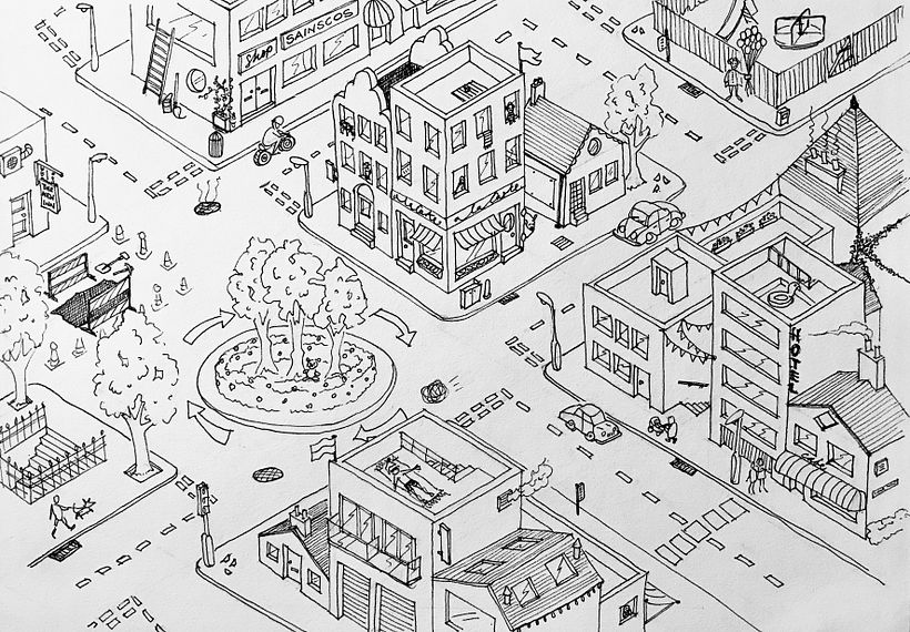 Isometric town