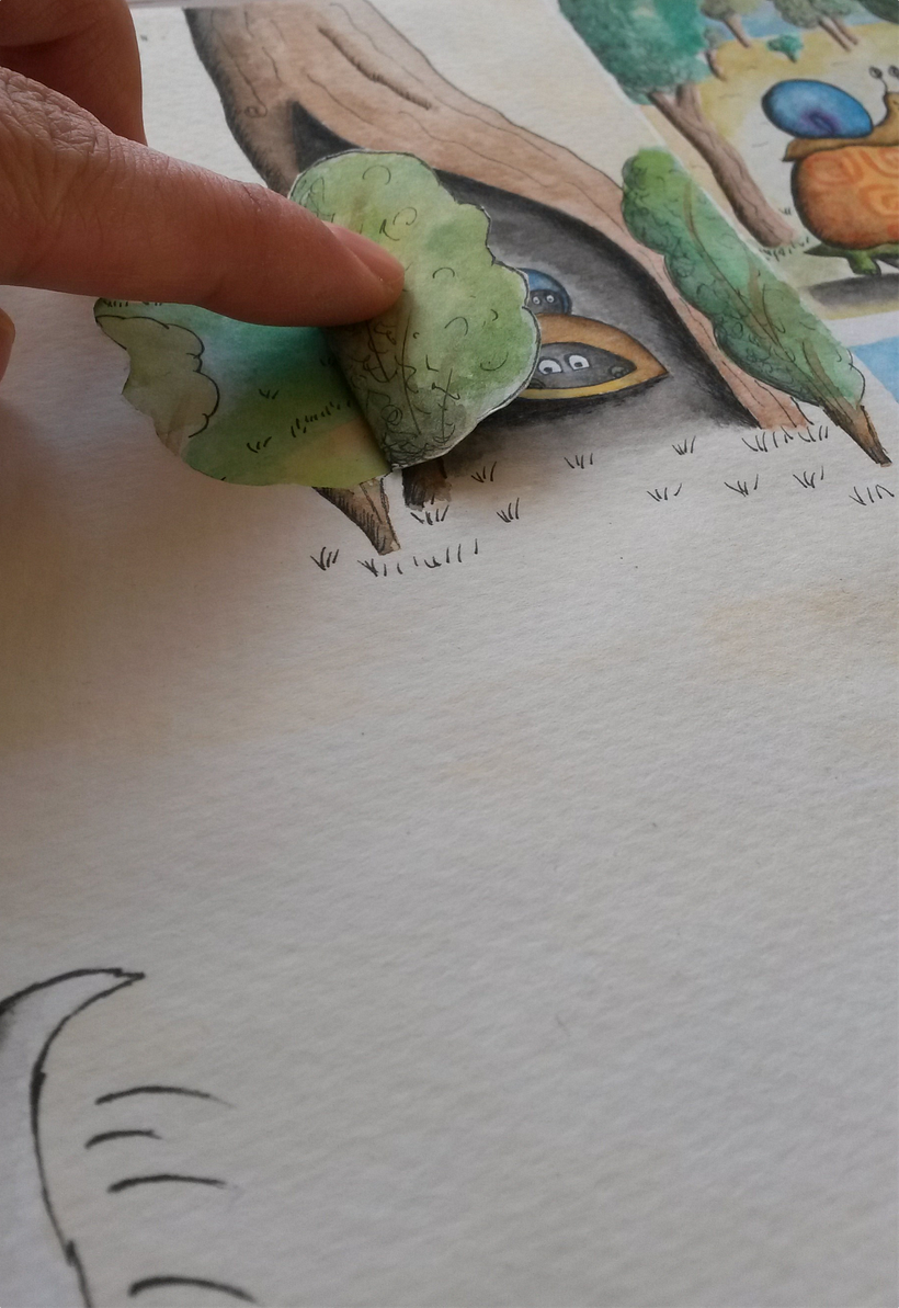 La Lumaca e La Tartaruga (the snail and the tortoise) - My project in Narrative Techniques for Illustrated Stories course 6