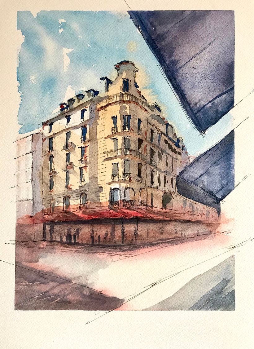 My project in Architectural Sketching with Watercolor and Ink course -1