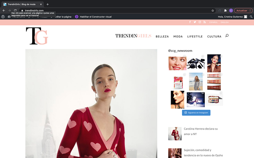 www.trendingirls.com - Aquí tenéis mi proyecto, una web de contenidos fundamentalmente femeninos. Gracias por visitarlo!