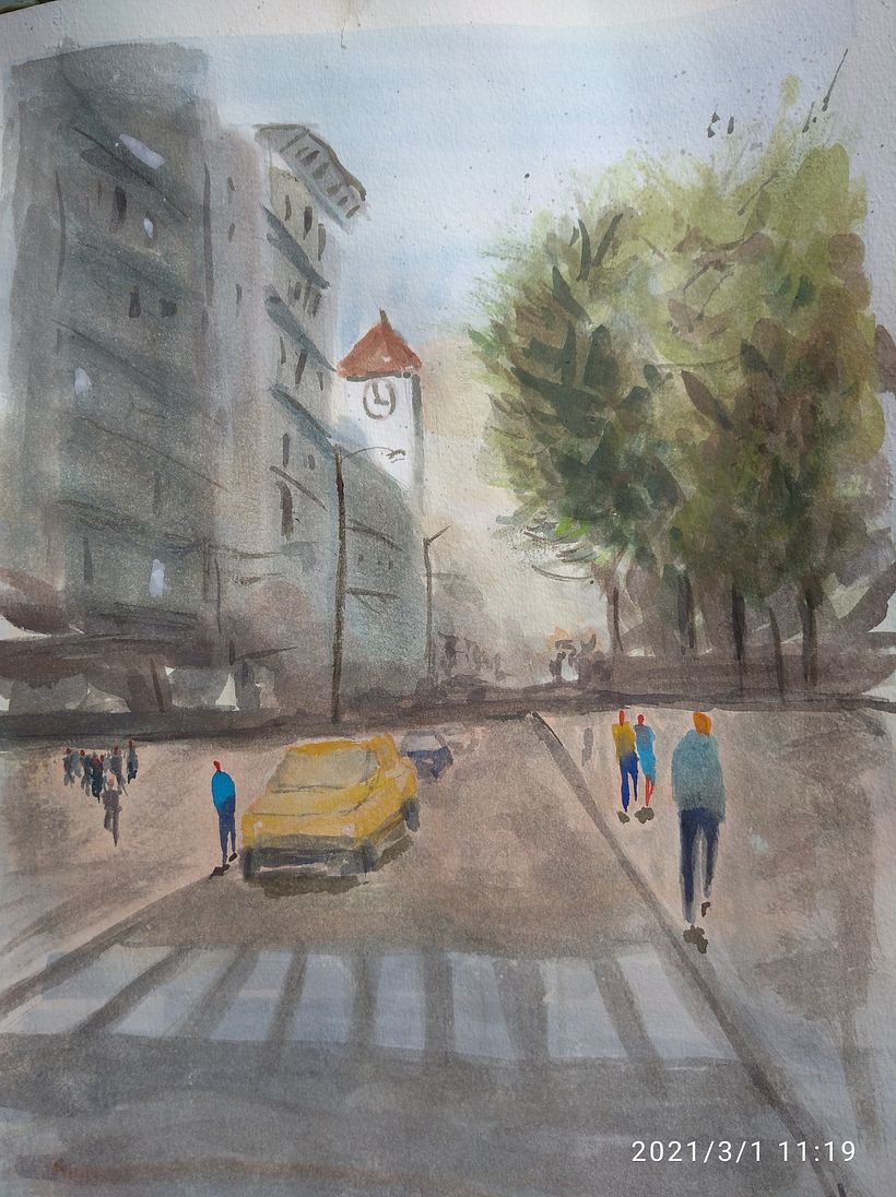 Projeto do curso Paisagens urbanas em aquarela 0