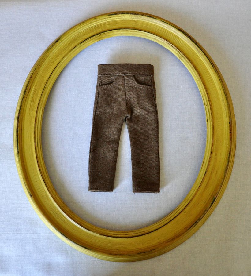 First jeans - recycled material from my housband s trousers :-)