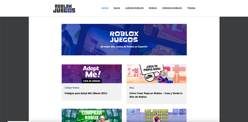 Mi Proyecto del curso: Creación de una web de Roblox 0
