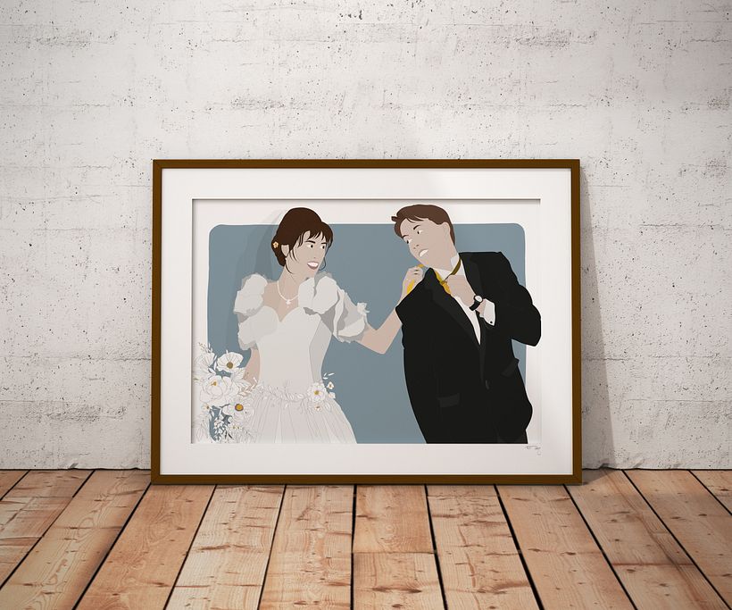 Recuerdo de un Día Especial. Ilustración Personalizada. 3