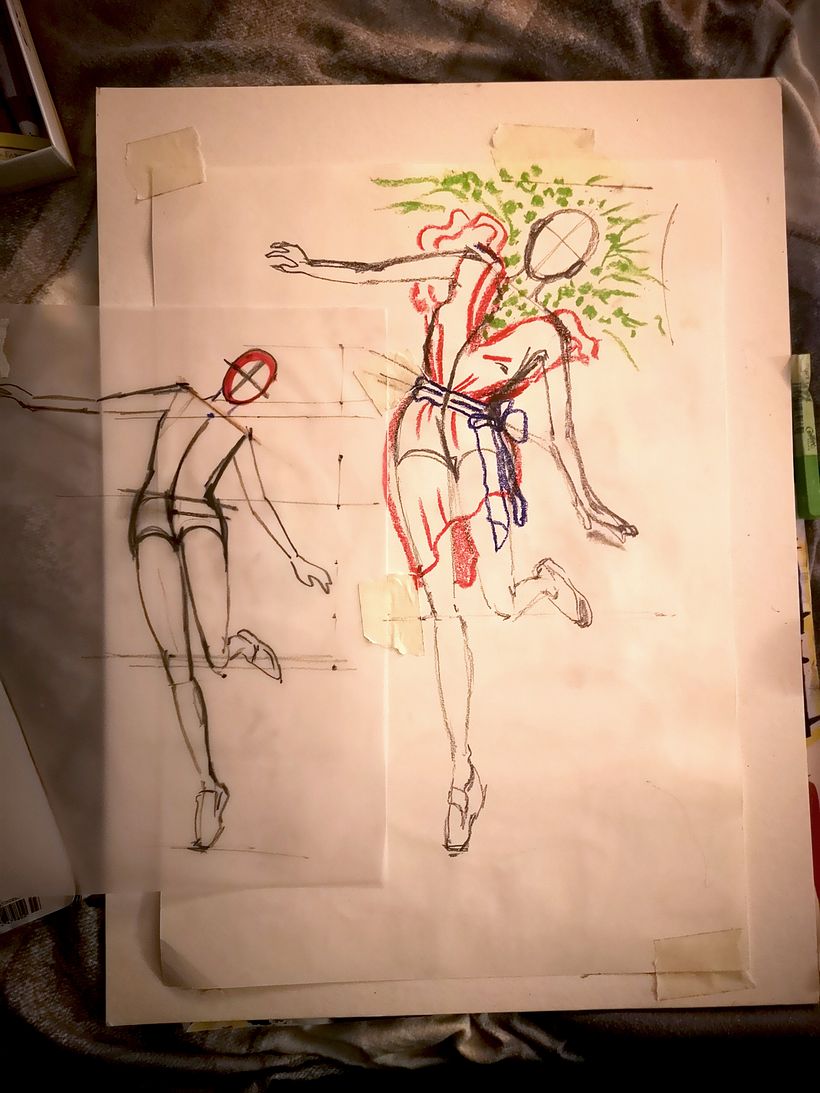 studing the proportion and sketch the body