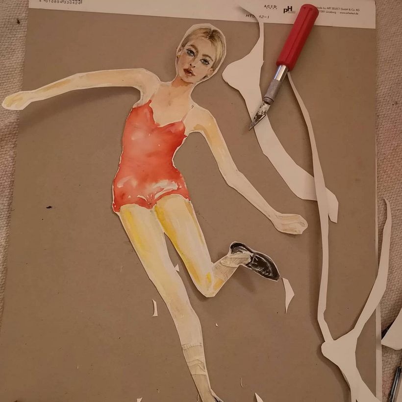 cutting the illustration 