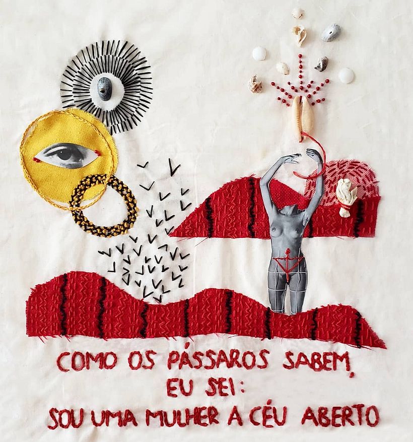 Heloísa é uma artista visual e arquiteta que cria através das técnicas de bordado e colagem