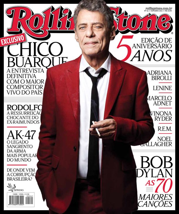 Chico Buarque on the cover of "Rolling Stone," by Daryan Dornelles.