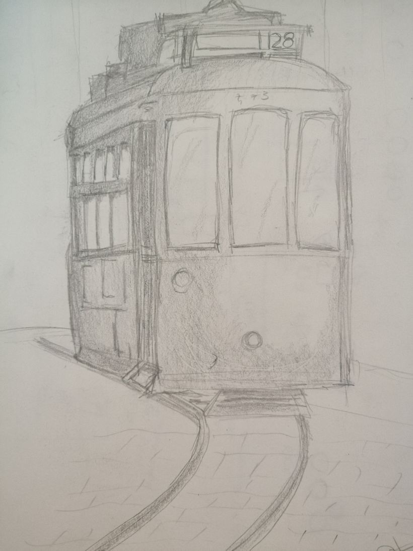 Primeiro desenho feito em aula com o tema livre