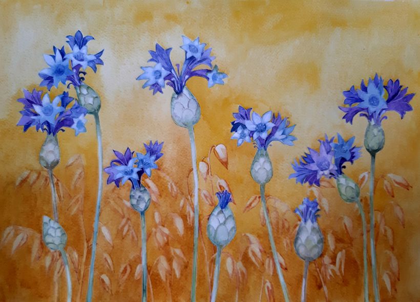 My project in Negative Watercolor Painting for Botanical Illustration course 0