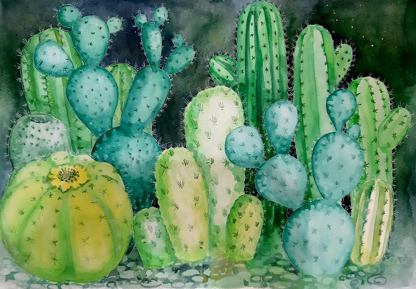 My project in Negative Watercolor Painting for Botanical Illustration course 1