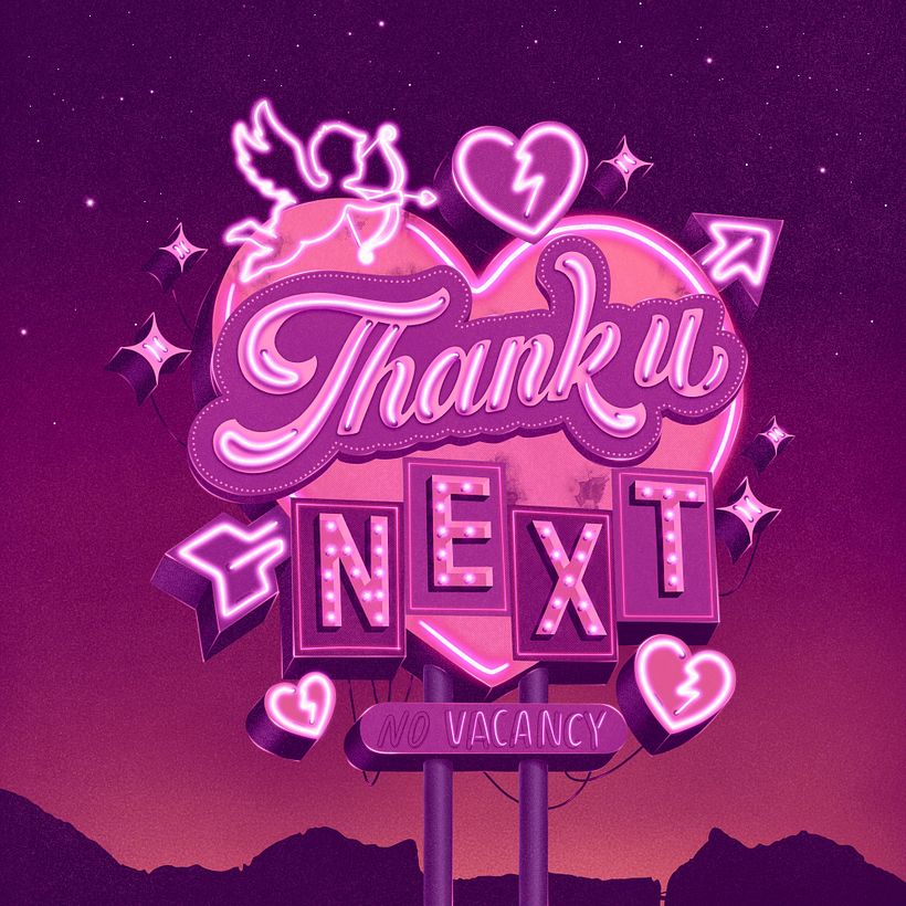 Thank U Next - Digitales Lettering
