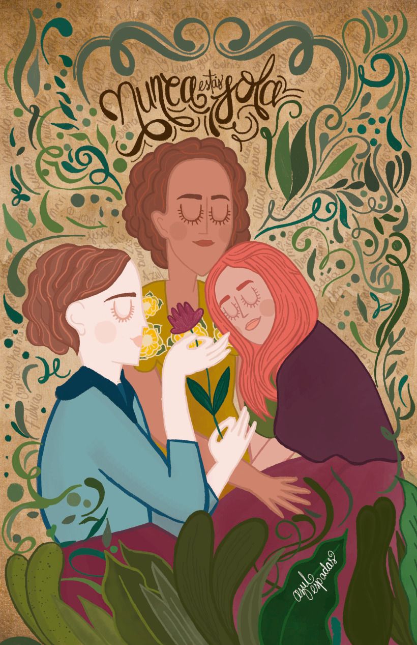 Diana Espadas se inspira en las mujeres de su familia en esta preciosa ilustración. 