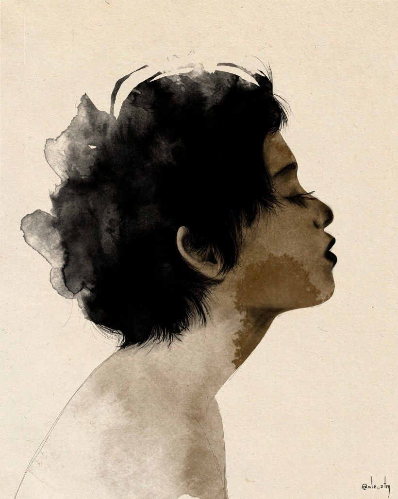 Ale Martinez se inspiró en una amiga para esta ilustración con técnica de acuarela y lápiz digital. 