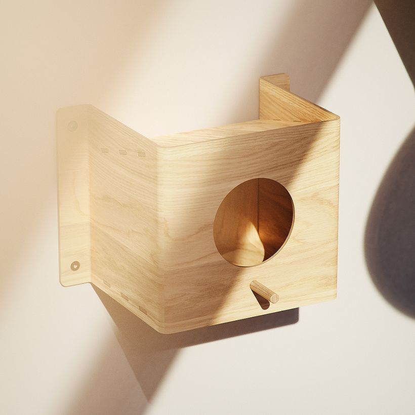 Diseño de productos - Casa de Pájaros Kerf 3