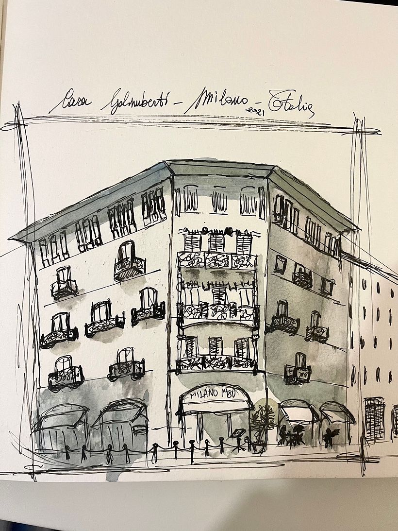 Bozzetto Casa Galimberti - Milano, Italia
