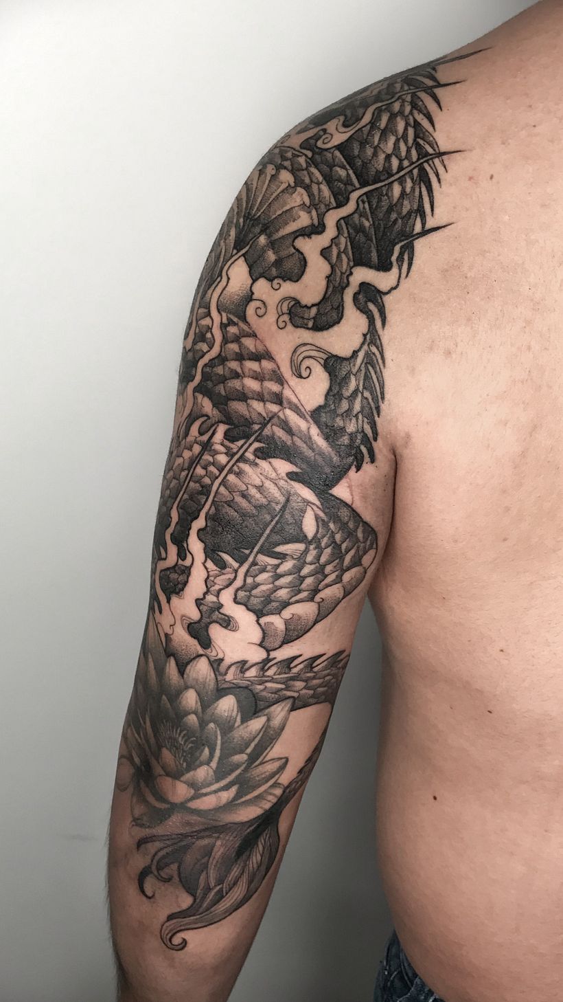 Tatuajes de dragones y serpientes 5