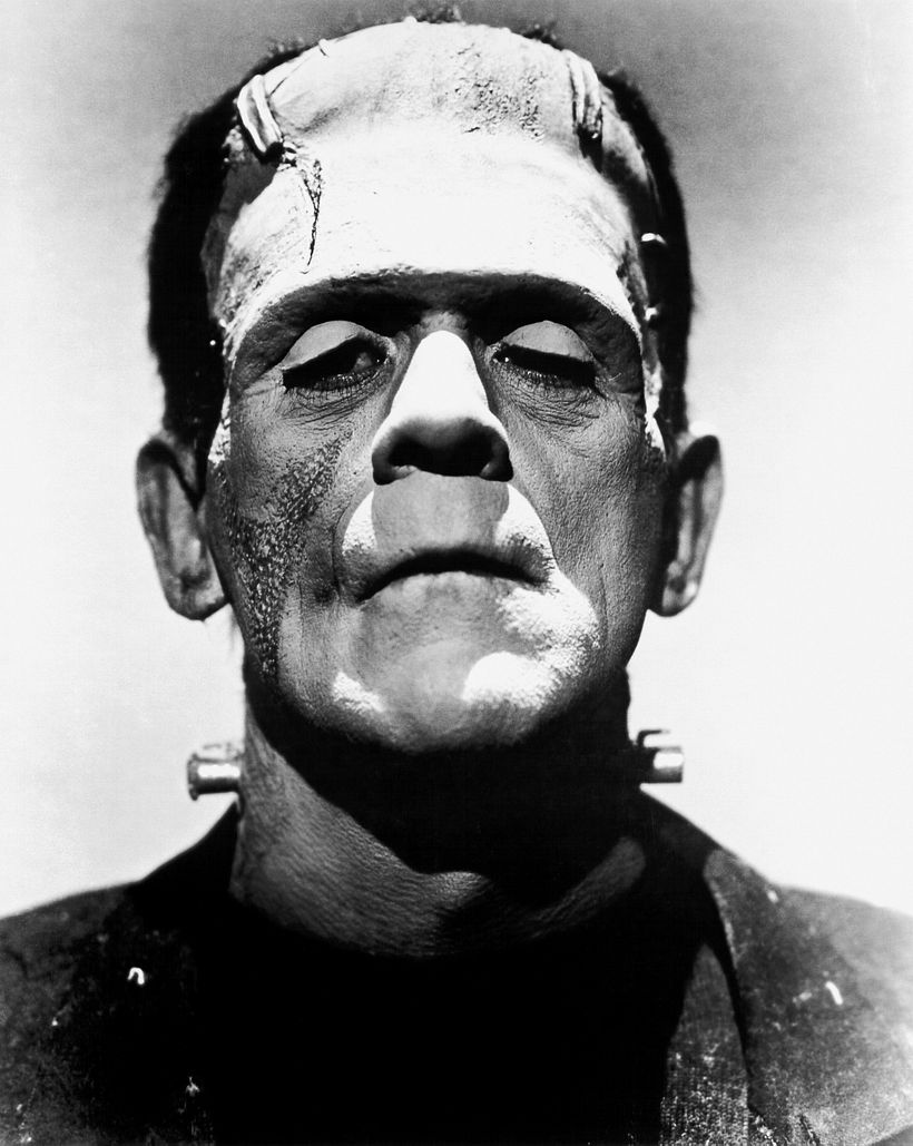 Boris Karloff appears in a promotional shot for the film 'The Bride of Frankenstein' (1935)