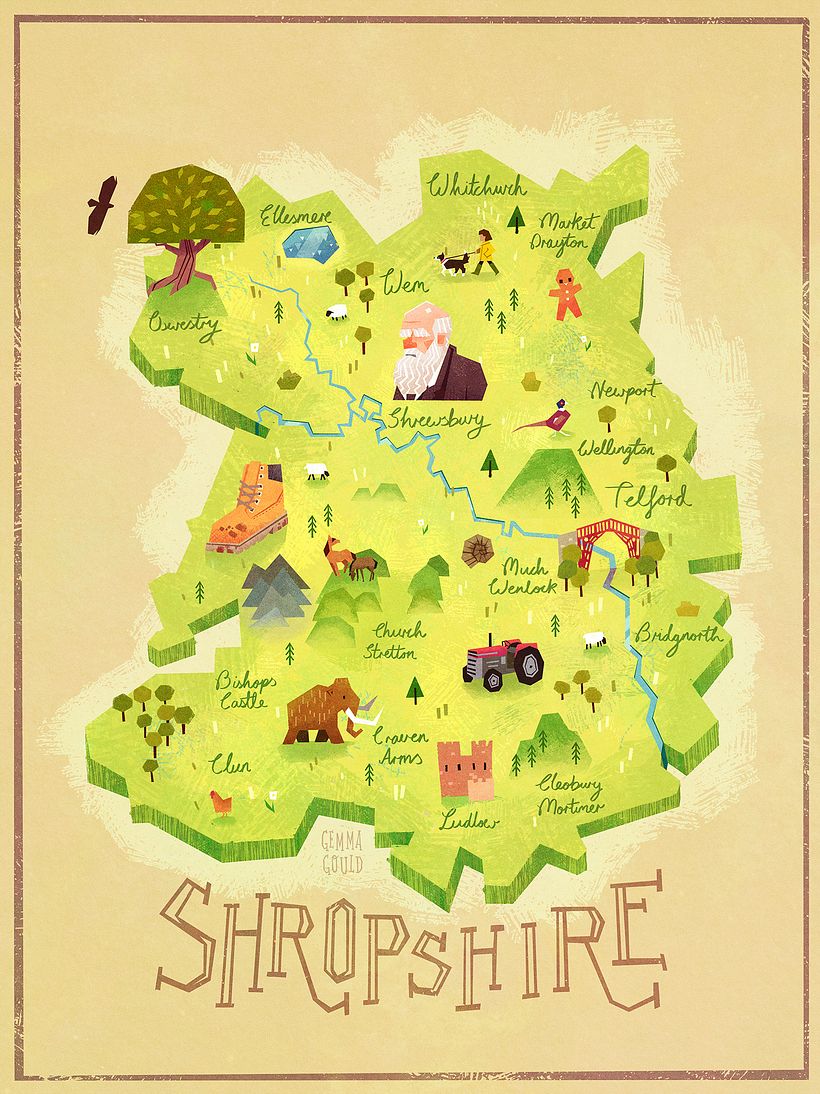 Shropshire County Map 0