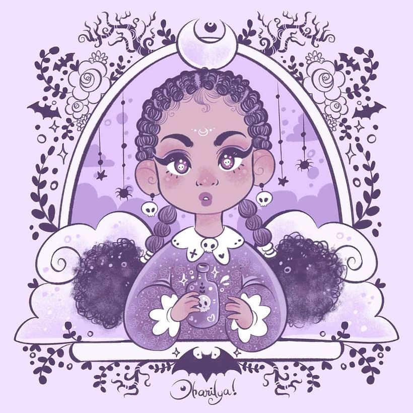 Dharilya cria com um toque único personagens e elementos de cultura pop