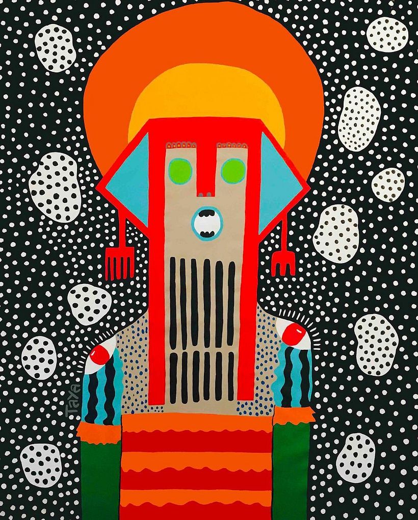 Joana Taya cria com diferentes materiais e técnicas como colagens, arte gráfica e digital, vídeo, fotografia e bordados