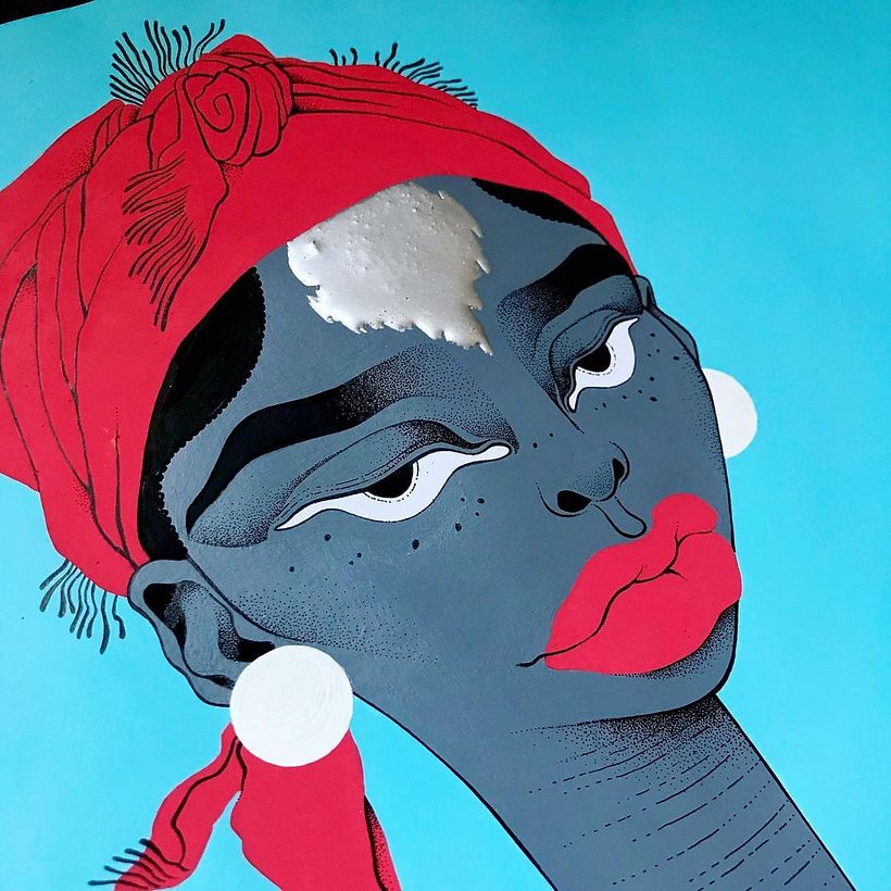 Maisa Chaves é dona de um traço marcante e colorido