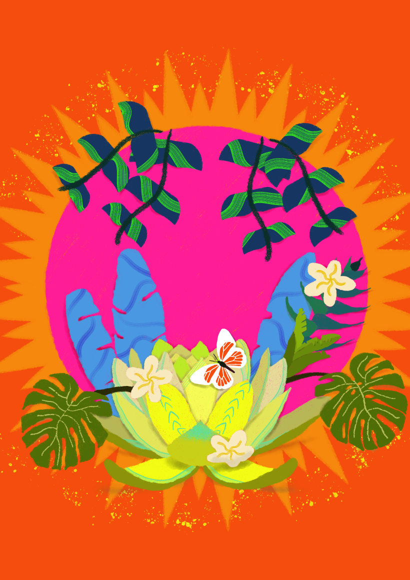 Meu projeto do curso: Ilustração flat com Photoshop - Flor de Lótus 1