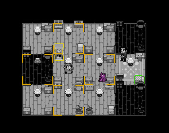 Captura del juego Bedtime Fright con el "tileset" aplicado.