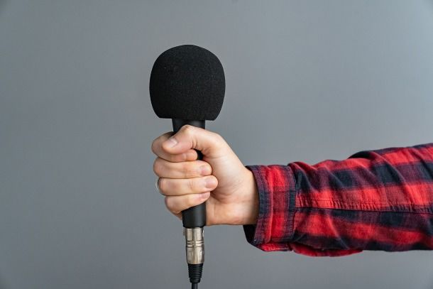 Two types of microphones: dynamic and condenser.