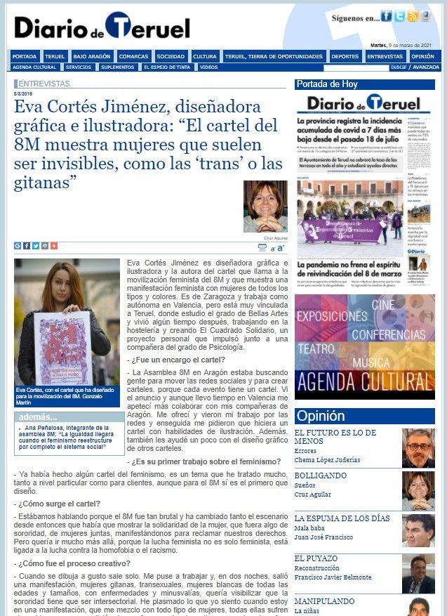Diario de Teruel. 08/03/2019
