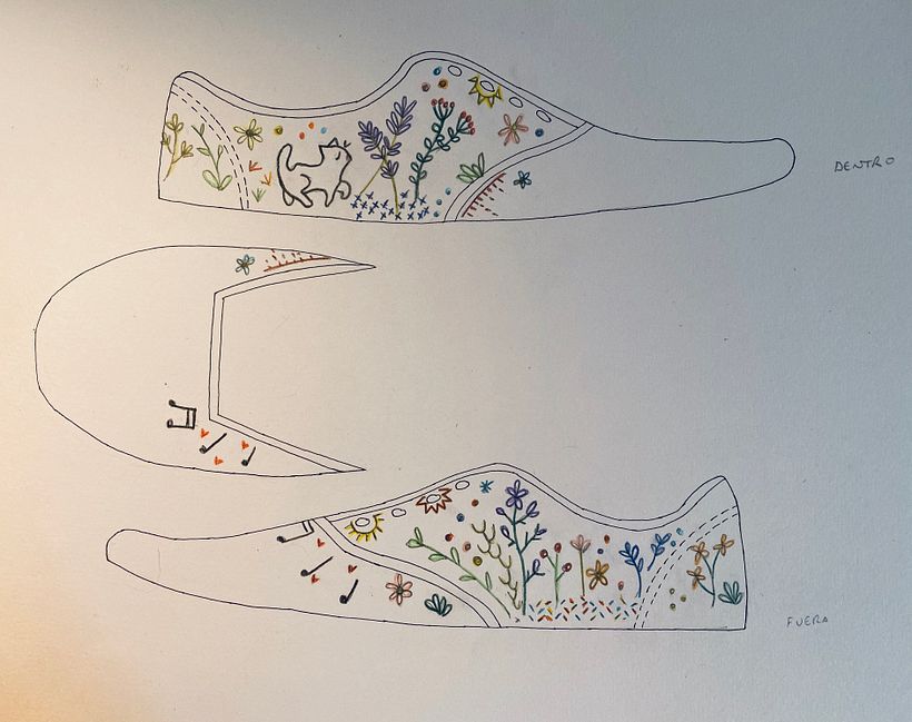 Zapatillas bordadas 1