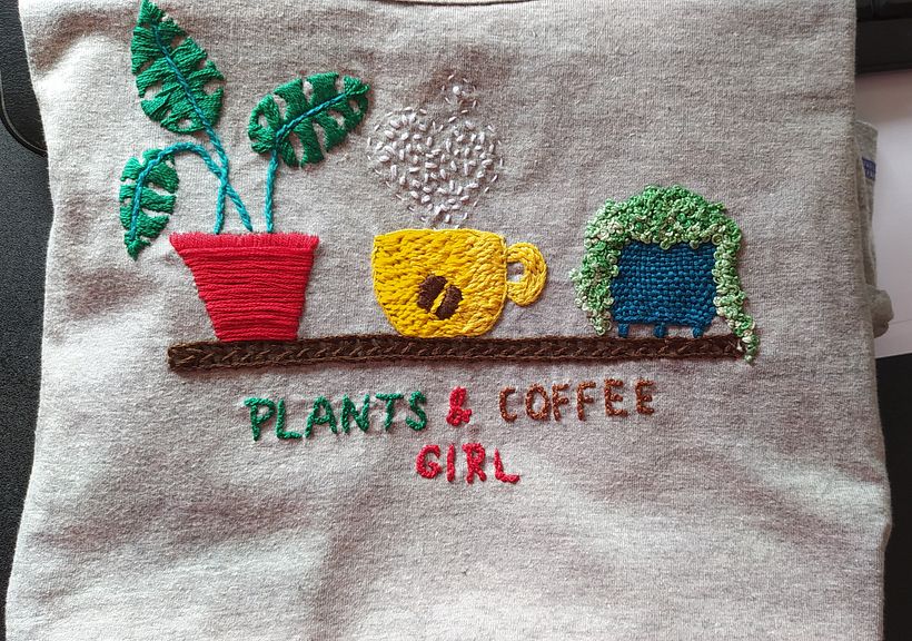 My project in Basic Embroidery Techniques: T-shirt  2