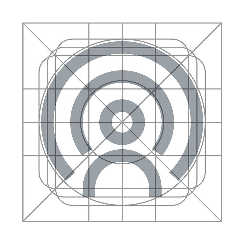 La grilla de los iconos sigue un Keyline de 24 x 24 px pero esta ajustada opticamente en cada ícono.