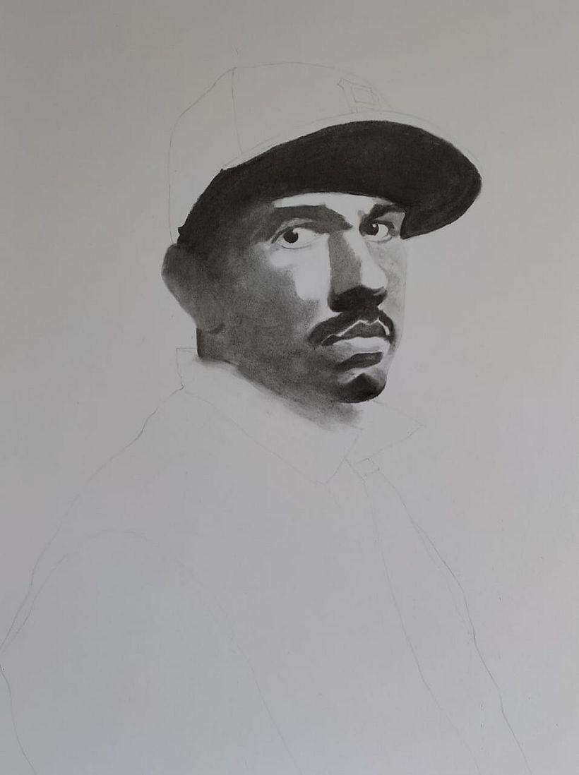 Mi Proyecto del curso: Retrato realista con lápiz de grafito 1