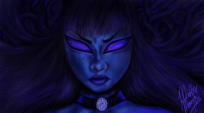 Despite an aggressive face, Hanói has a tattoo on her face which is nothing less than the word "flower" written in Vietnamese